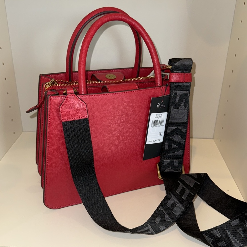 Karl Lagerfeld Paris Leather Satchel - Picture 5 of 13